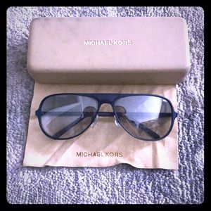 Michael Kors Navy Aviator Glasses